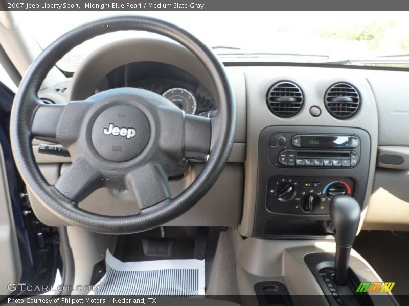 Midnight Blue Pearl / Medium Slate Gray 2007 Jeep Liberty Sport