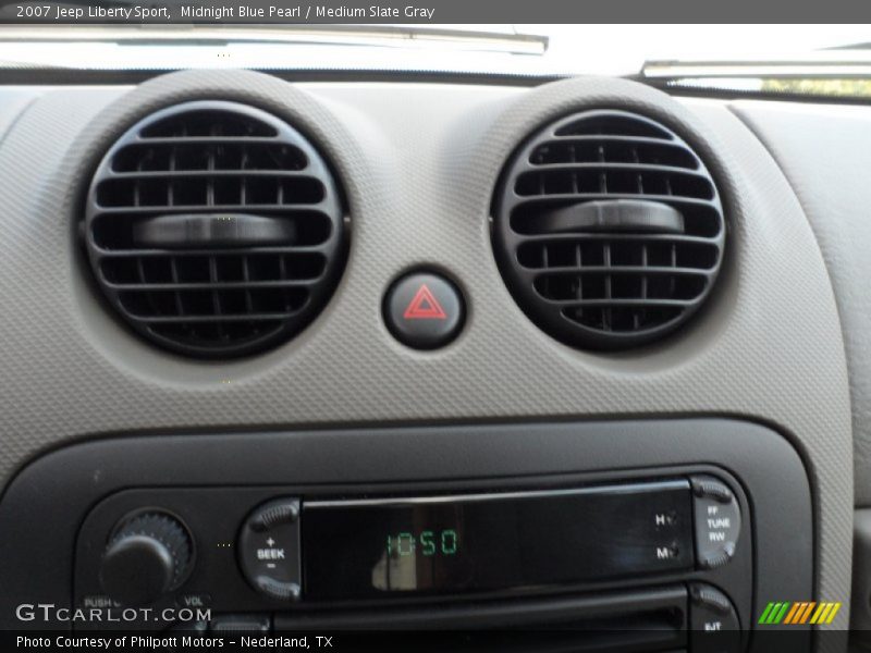 Midnight Blue Pearl / Medium Slate Gray 2007 Jeep Liberty Sport