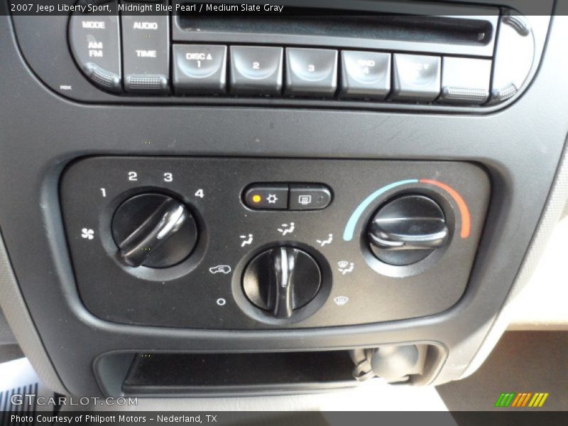 Midnight Blue Pearl / Medium Slate Gray 2007 Jeep Liberty Sport