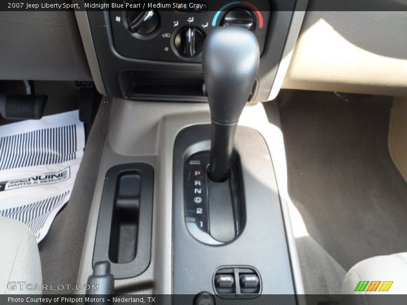 Midnight Blue Pearl / Medium Slate Gray 2007 Jeep Liberty Sport