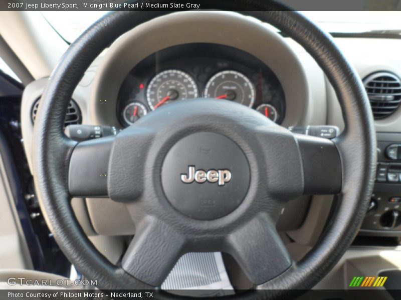 Midnight Blue Pearl / Medium Slate Gray 2007 Jeep Liberty Sport