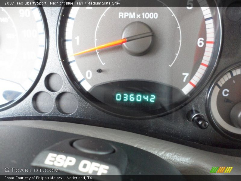 Midnight Blue Pearl / Medium Slate Gray 2007 Jeep Liberty Sport