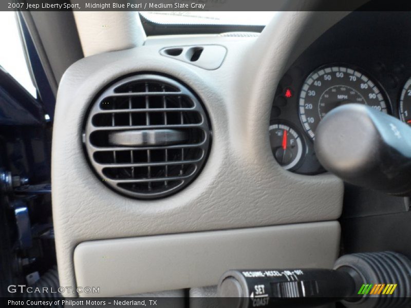 Midnight Blue Pearl / Medium Slate Gray 2007 Jeep Liberty Sport