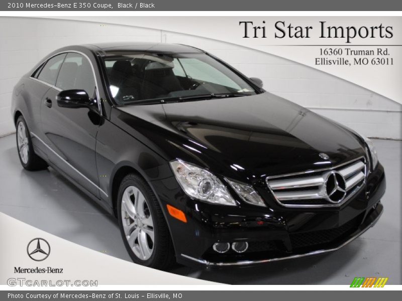 Black / Black 2010 Mercedes-Benz E 350 Coupe
