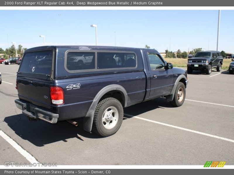 Deep Wedgewood Blue Metallic / Medium Graphite 2000 Ford Ranger XLT Regular Cab 4x4