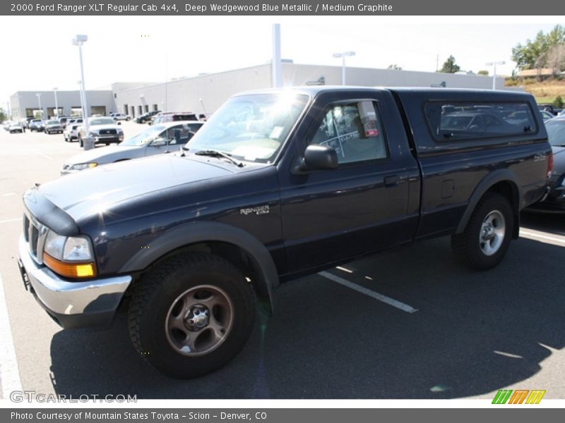 Deep Wedgewood Blue Metallic / Medium Graphite 2000 Ford Ranger XLT Regular Cab 4x4