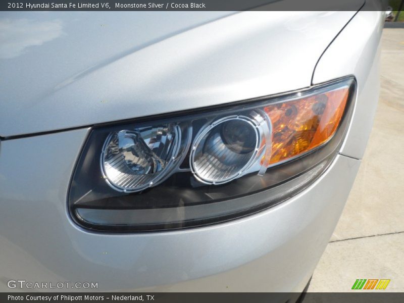 Moonstone Silver / Cocoa Black 2012 Hyundai Santa Fe Limited V6