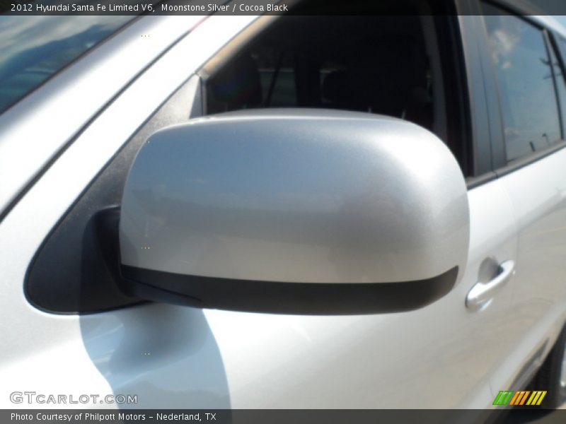 Moonstone Silver / Cocoa Black 2012 Hyundai Santa Fe Limited V6
