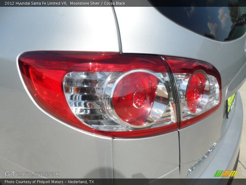 Moonstone Silver / Cocoa Black 2012 Hyundai Santa Fe Limited V6