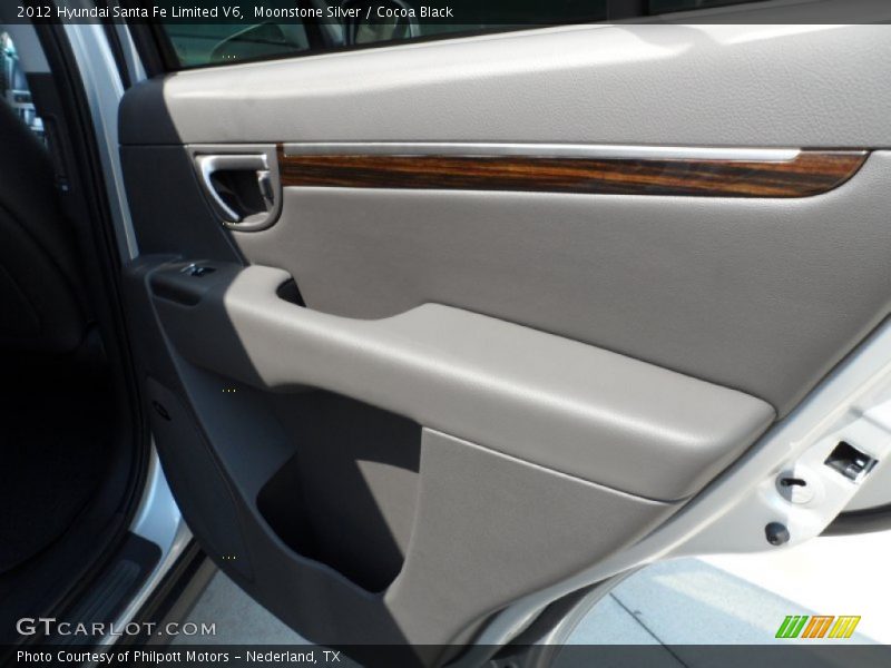 Moonstone Silver / Cocoa Black 2012 Hyundai Santa Fe Limited V6