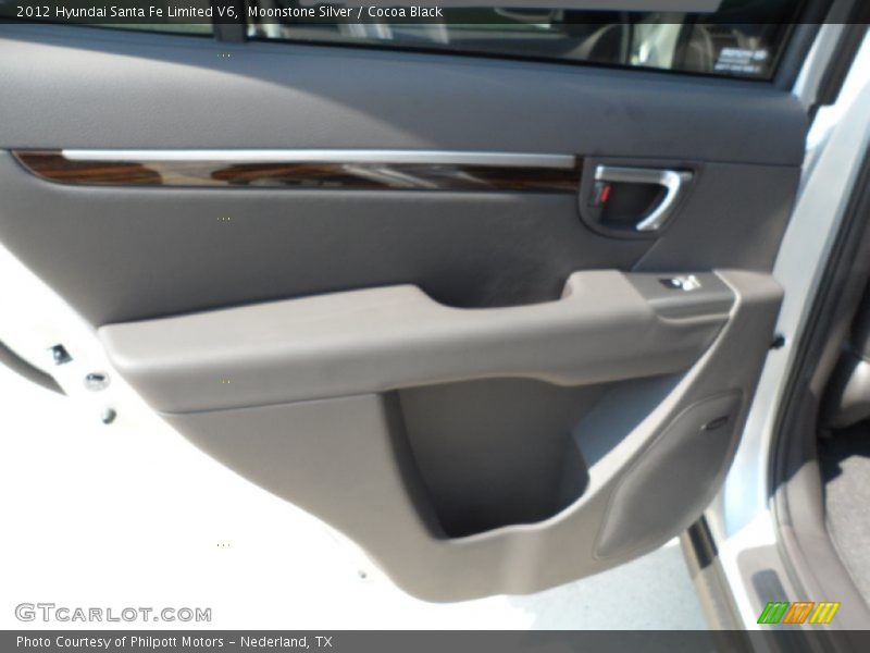 Moonstone Silver / Cocoa Black 2012 Hyundai Santa Fe Limited V6