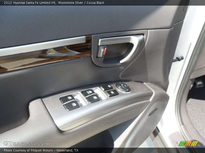 Moonstone Silver / Cocoa Black 2012 Hyundai Santa Fe Limited V6