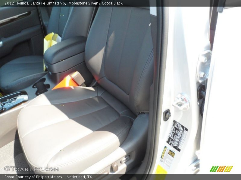 Moonstone Silver / Cocoa Black 2012 Hyundai Santa Fe Limited V6
