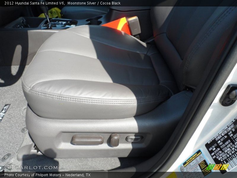 Moonstone Silver / Cocoa Black 2012 Hyundai Santa Fe Limited V6