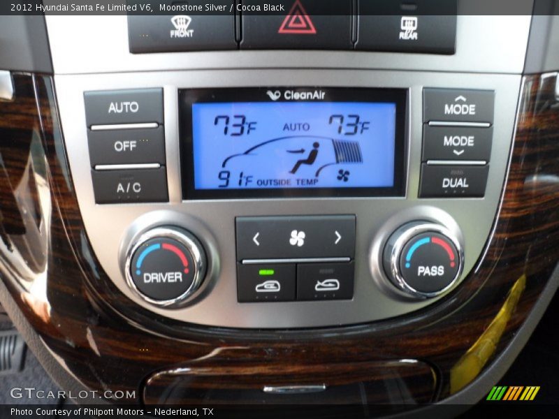 Moonstone Silver / Cocoa Black 2012 Hyundai Santa Fe Limited V6