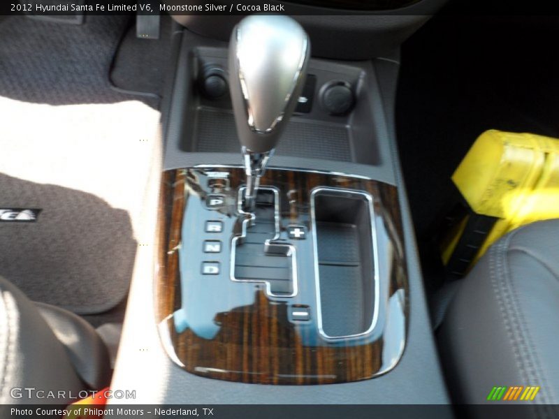 Moonstone Silver / Cocoa Black 2012 Hyundai Santa Fe Limited V6