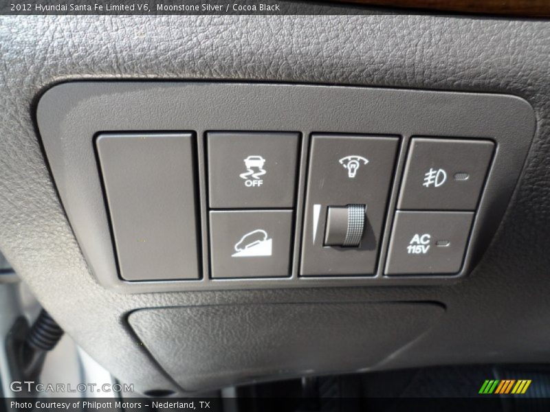 Moonstone Silver / Cocoa Black 2012 Hyundai Santa Fe Limited V6