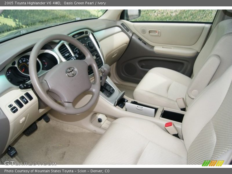 Oasis Green Pearl / Ivory 2005 Toyota Highlander V6 4WD