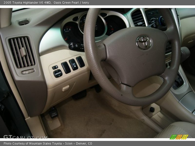 Oasis Green Pearl / Ivory 2005 Toyota Highlander V6 4WD