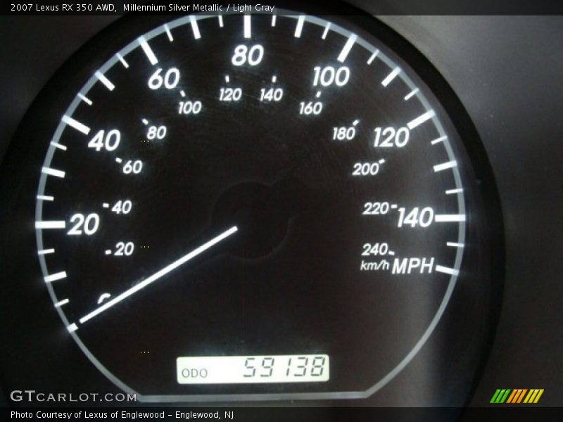 Millennium Silver Metallic / Light Gray 2007 Lexus RX 350 AWD