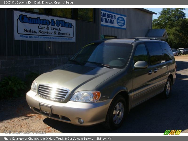Dark Emerald Green / Beige 2003 Kia Sedona EX