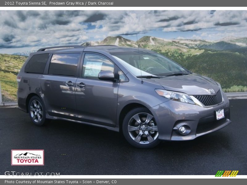 Predawn Gray Mica / Dark Charcoal 2012 Toyota Sienna SE