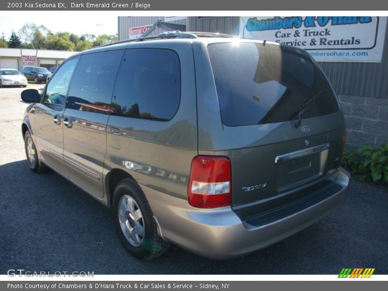 Dark Emerald Green / Beige 2003 Kia Sedona EX