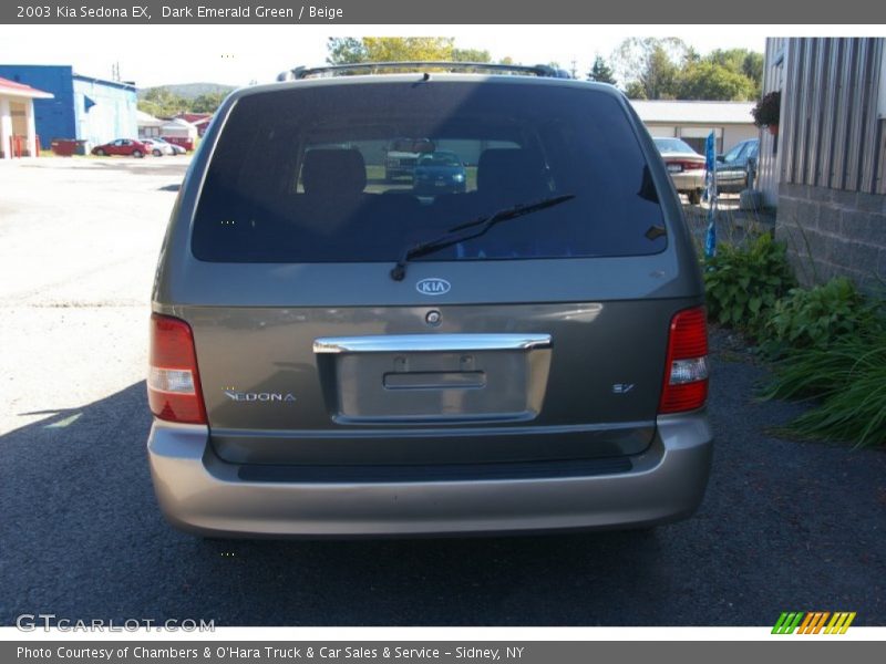 Dark Emerald Green / Beige 2003 Kia Sedona EX