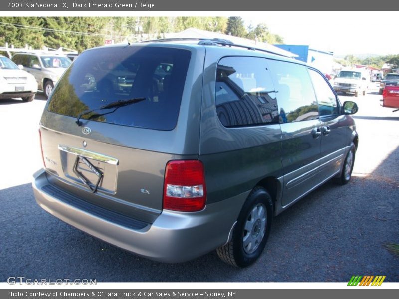 Dark Emerald Green / Beige 2003 Kia Sedona EX