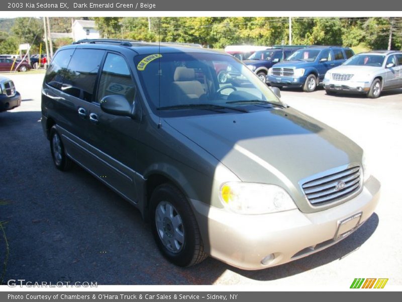 Dark Emerald Green / Beige 2003 Kia Sedona EX