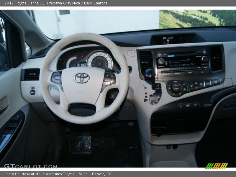 Predawn Gray Mica / Dark Charcoal 2012 Toyota Sienna SE