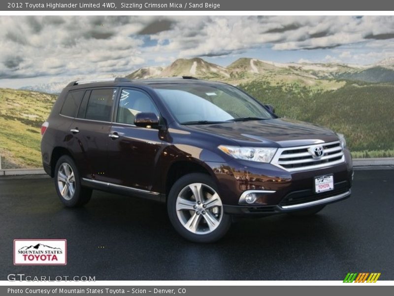 Sizzling Crimson Mica / Sand Beige 2012 Toyota Highlander Limited 4WD