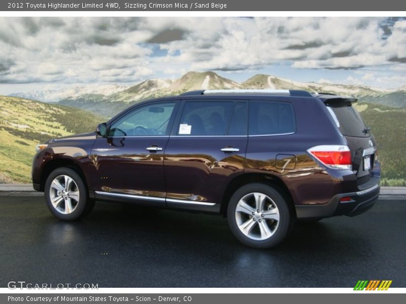 Sizzling Crimson Mica / Sand Beige 2012 Toyota Highlander Limited 4WD