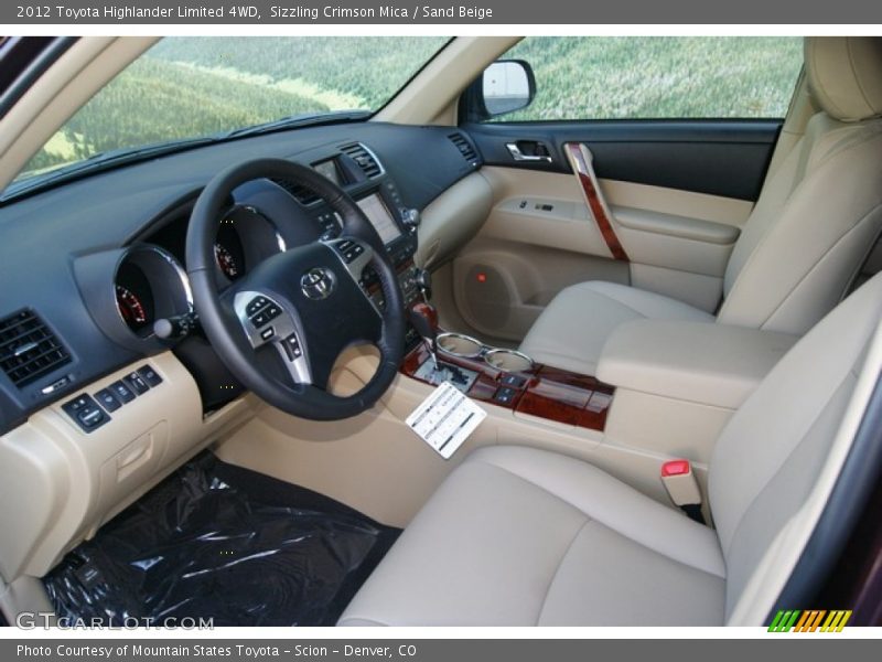  2012 Highlander Limited 4WD Sand Beige Interior