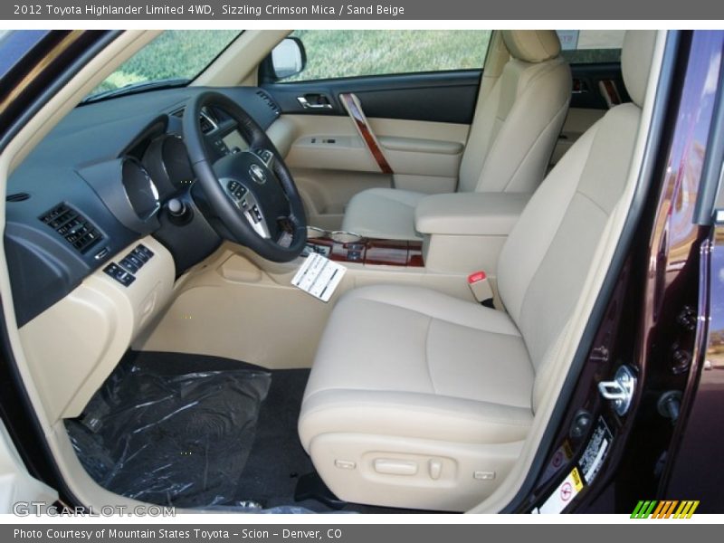  2012 Highlander Limited 4WD Sand Beige Interior