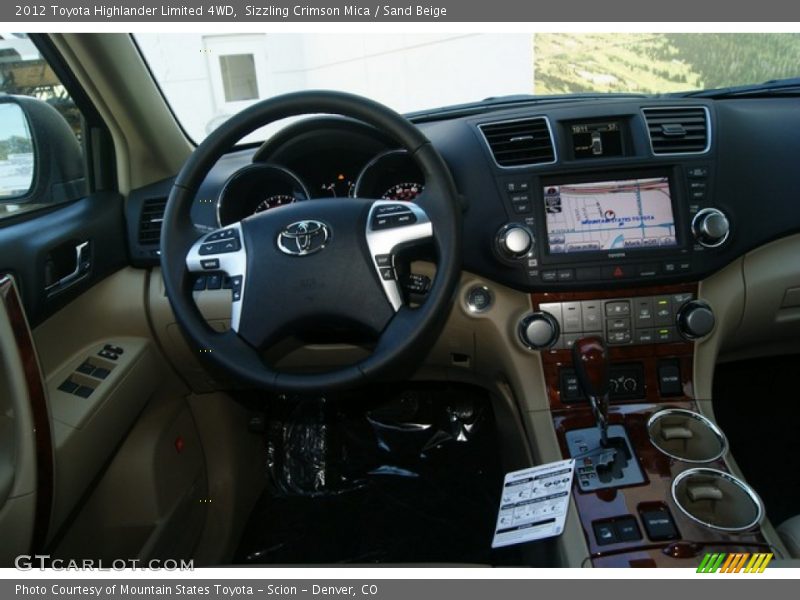 Sizzling Crimson Mica / Sand Beige 2012 Toyota Highlander Limited 4WD