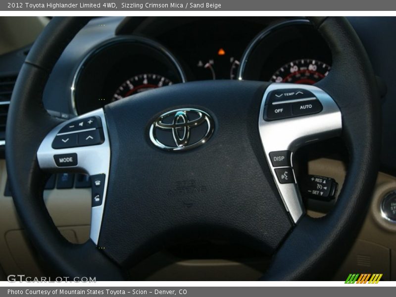 Sizzling Crimson Mica / Sand Beige 2012 Toyota Highlander Limited 4WD