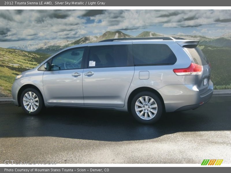 Silver Sky Metallic / Light Gray 2012 Toyota Sienna LE AWD