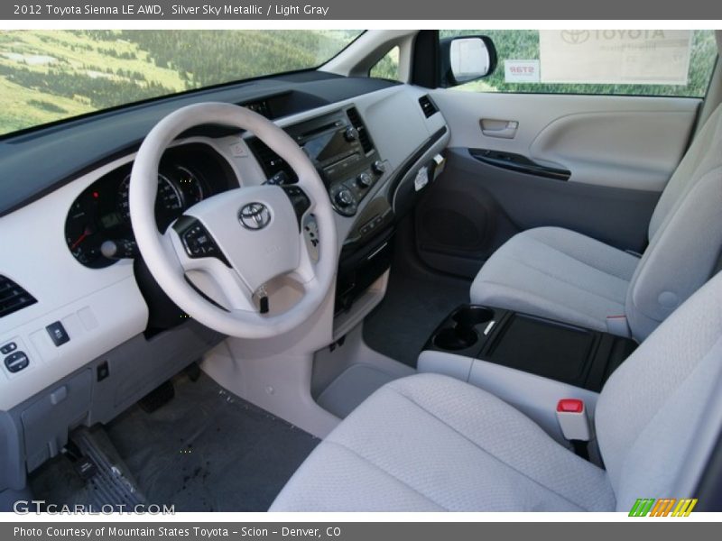  2012 Sienna LE AWD Light Gray Interior