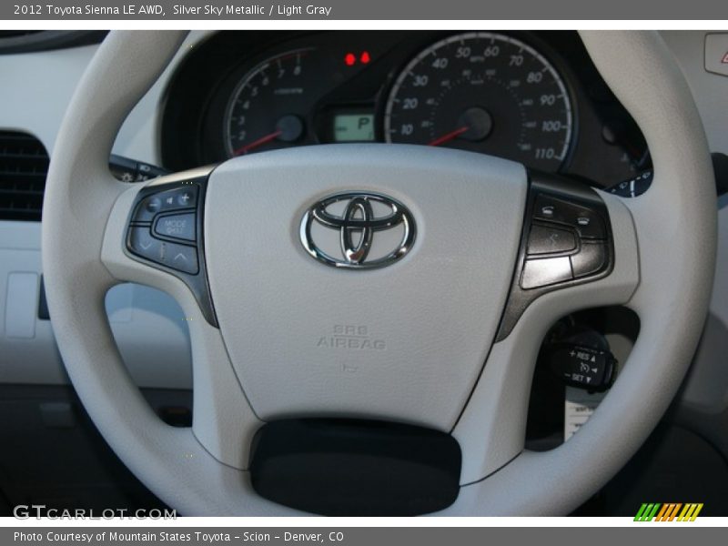 Silver Sky Metallic / Light Gray 2012 Toyota Sienna LE AWD