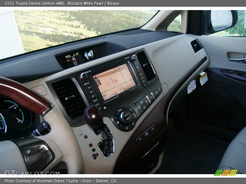 Blizzard White Pearl / Bisque 2012 Toyota Sienna Limited AWD