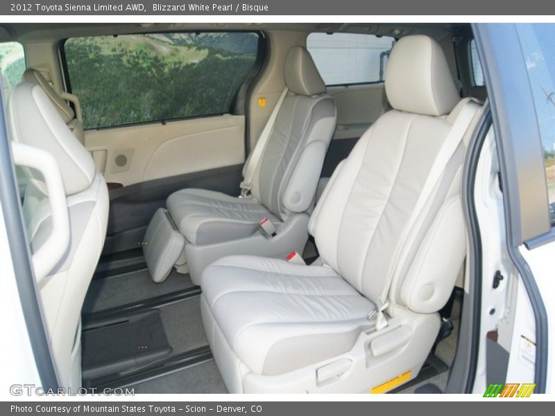 Blizzard White Pearl / Bisque 2012 Toyota Sienna Limited AWD