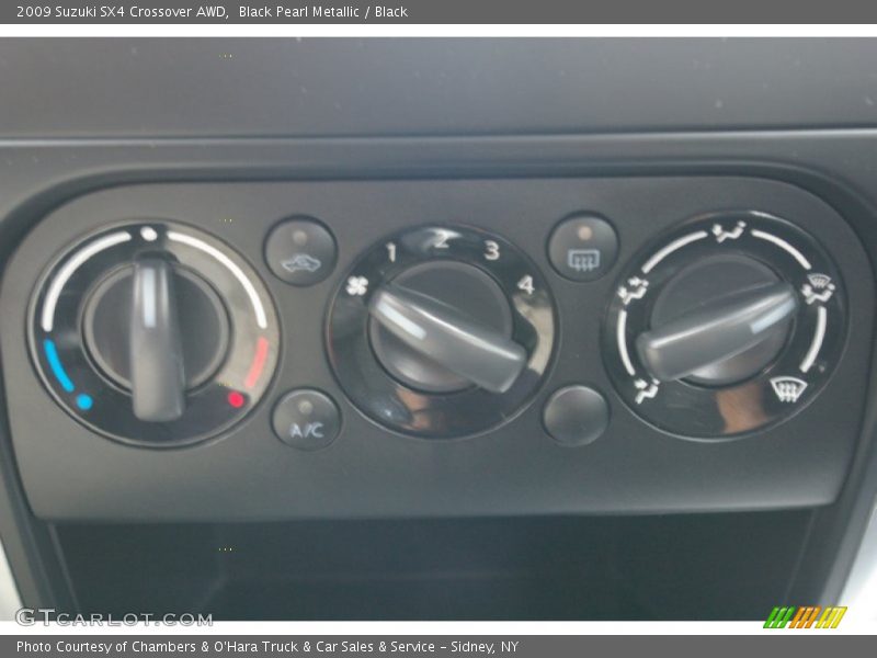 Black Pearl Metallic / Black 2009 Suzuki SX4 Crossover AWD