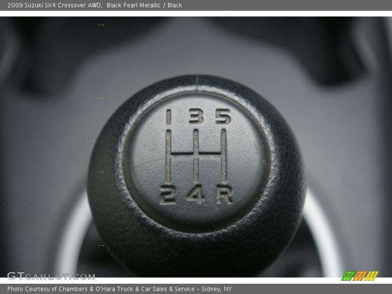 Black Pearl Metallic / Black 2009 Suzuki SX4 Crossover AWD