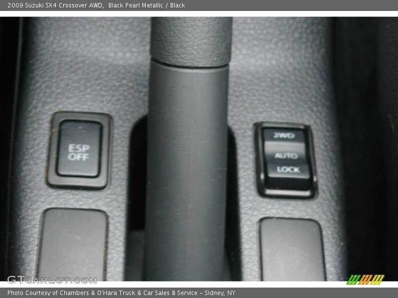 Black Pearl Metallic / Black 2009 Suzuki SX4 Crossover AWD