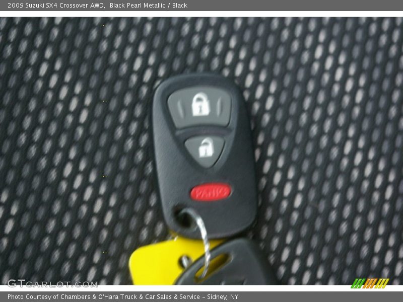 Black Pearl Metallic / Black 2009 Suzuki SX4 Crossover AWD