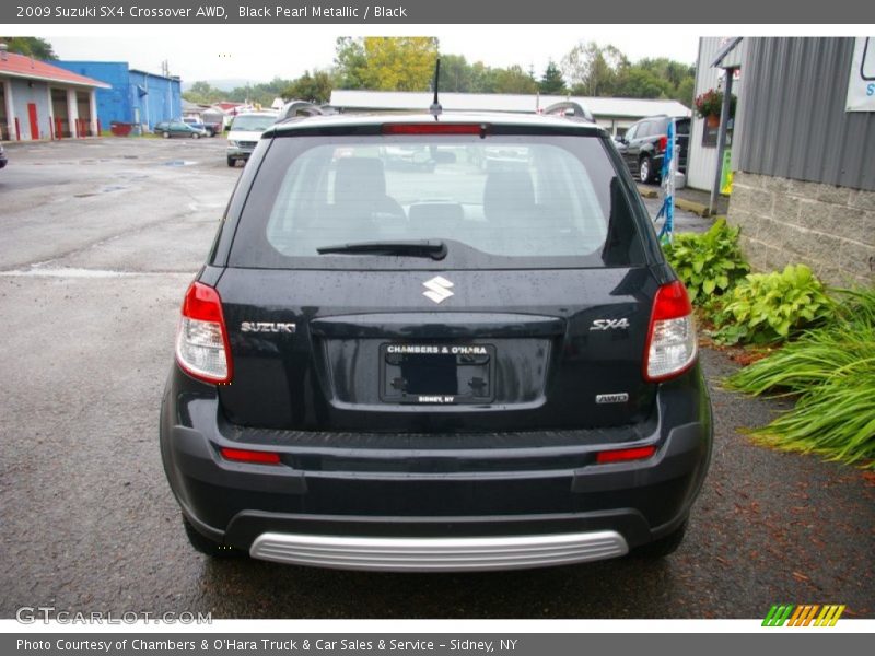Black Pearl Metallic / Black 2009 Suzuki SX4 Crossover AWD