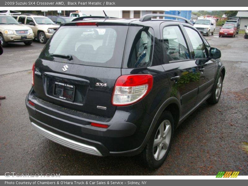 Black Pearl Metallic / Black 2009 Suzuki SX4 Crossover AWD