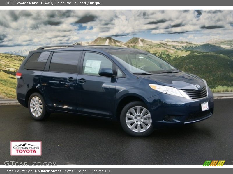 South Pacific Pearl / Bisque 2012 Toyota Sienna LE AWD