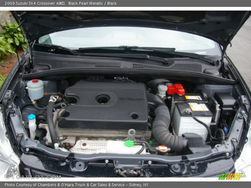 Black Pearl Metallic / Black 2009 Suzuki SX4 Crossover AWD